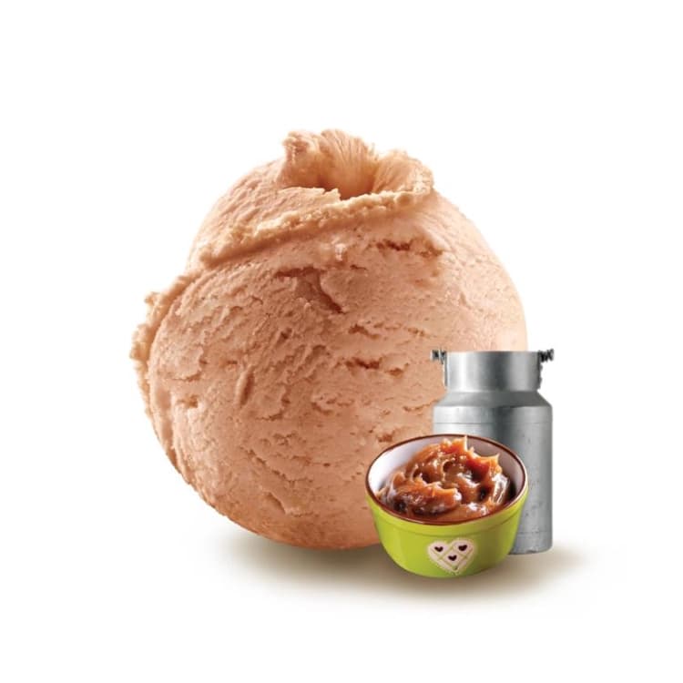 Glace lait frais et crème de marron, bac de 2.5l