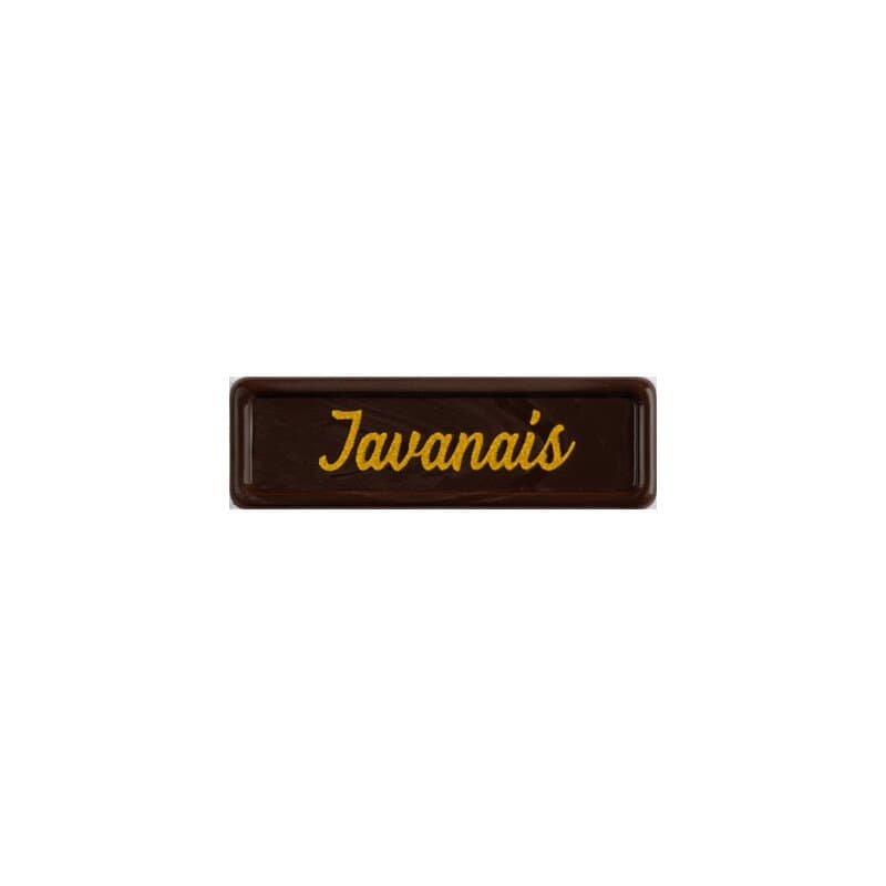 Plaquette javanais 3,8x1,2 cm