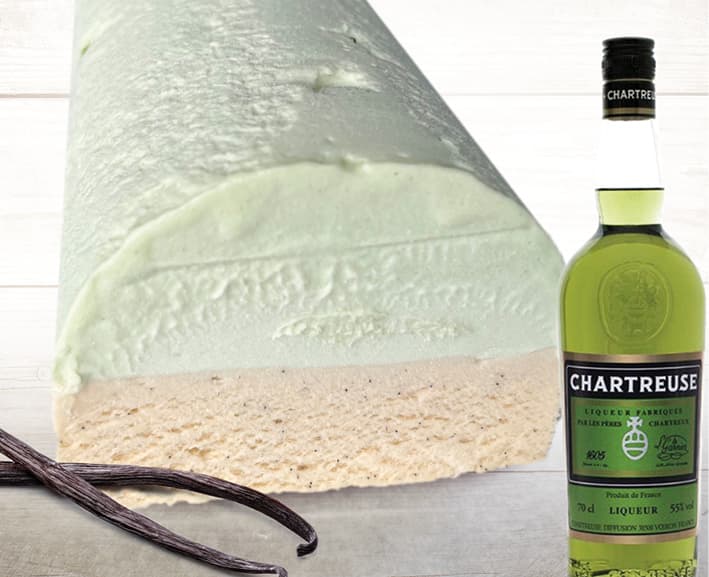 Bûches glacées Chartreuse Vanille - lot de 2 gouttières