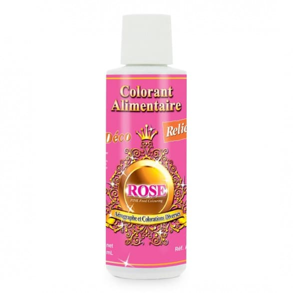 Colorant liquide professionnel à base d'eau rose 125ml - spécial aérographe  - a12.