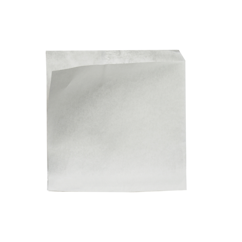 Sac papier blanc ingraissable ouvert sur 2 côtés 170x170mm, 1000pcs
