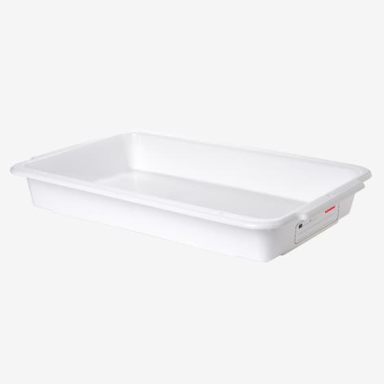 Bac à diviseuse avec zone de traçabilité inscriptible - 600 x 400 mm - blanc