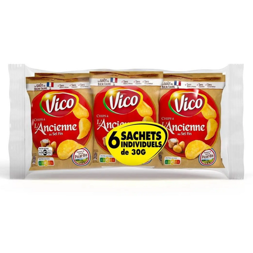 Chips à l’ancienne carton  90 sachets de 30g vico