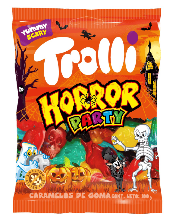 Carton de 12 sachets horror party 100gr trolli