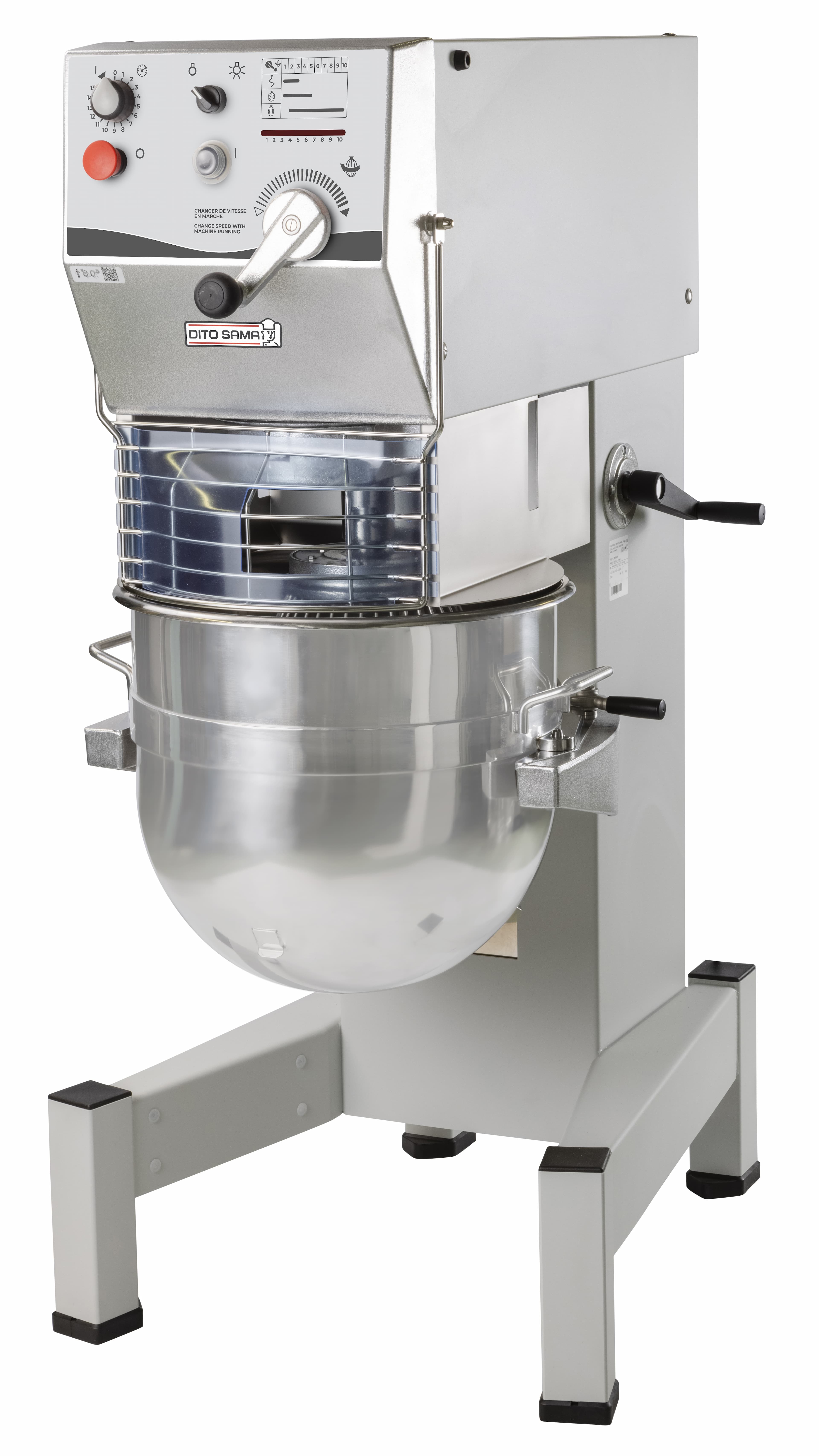 Batteur - mélangeurs  60 l - dito sama - triphasé - colonne inox + prise accessoires