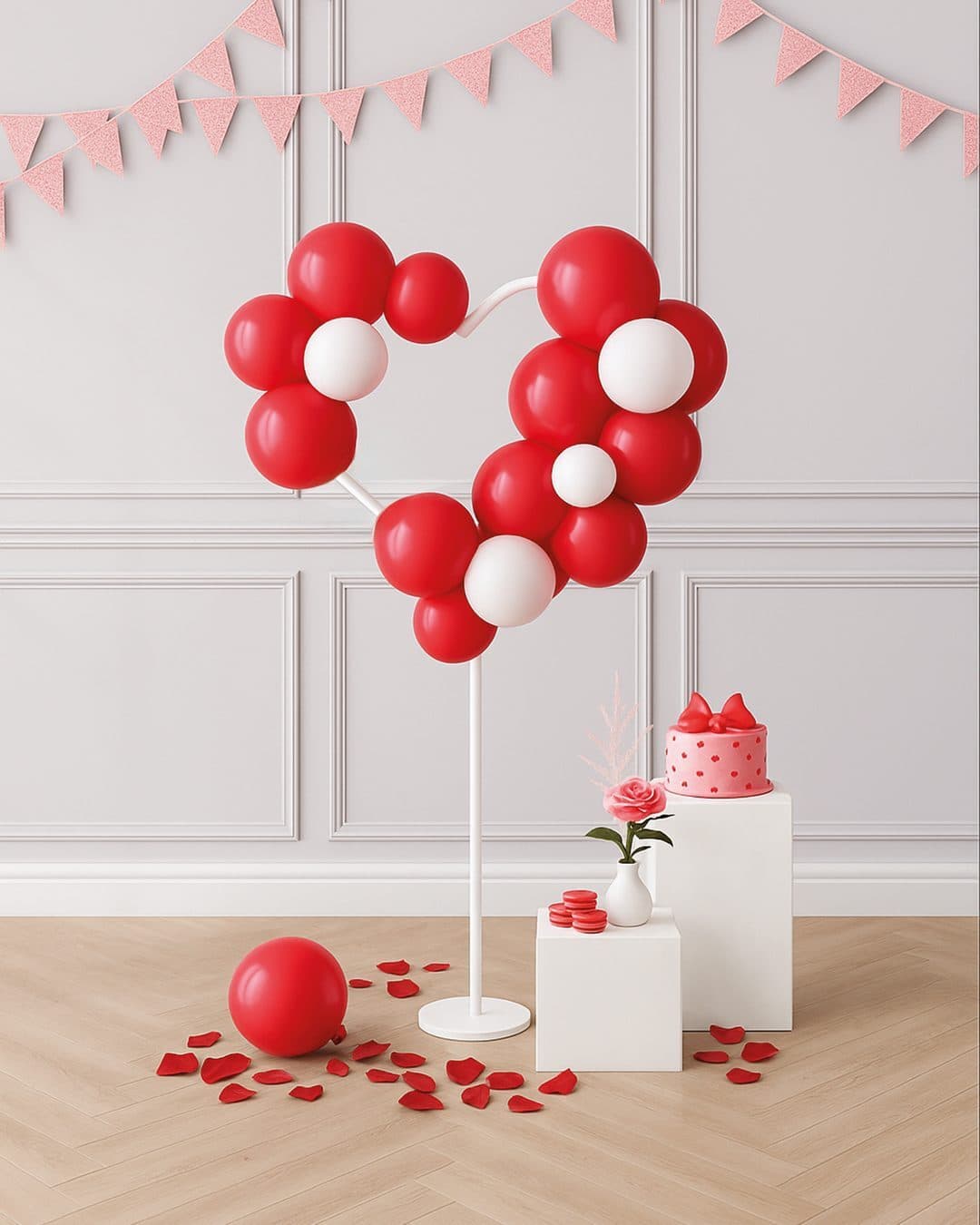 Support à ballons - cœur