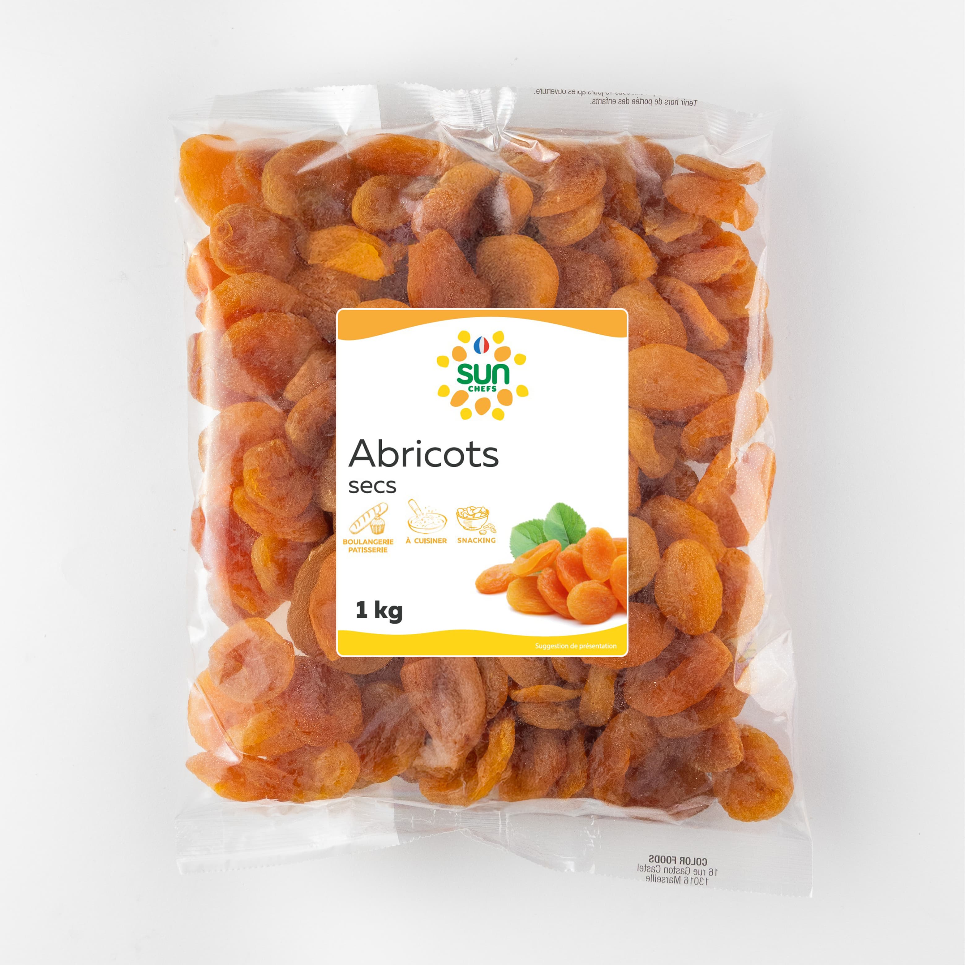 Abricots secs calibre n°5 - lot de 10x1 kg