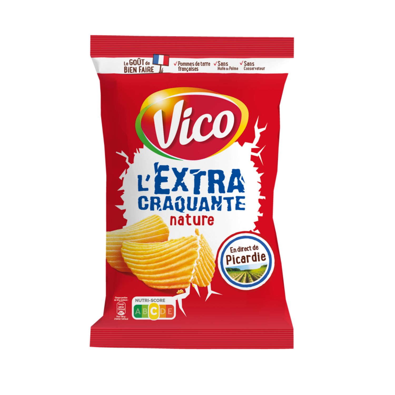 Chips l’extra craquante carton 90 sachets de 30g vico