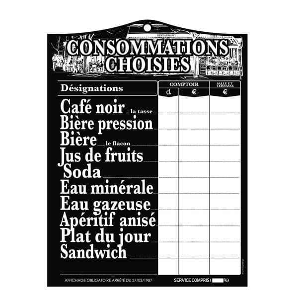 Consommations choisies eco 30x40 cm