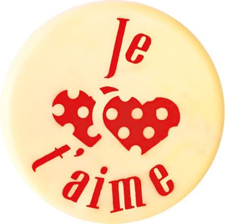 Disque 38 mm je t aime saint valentin