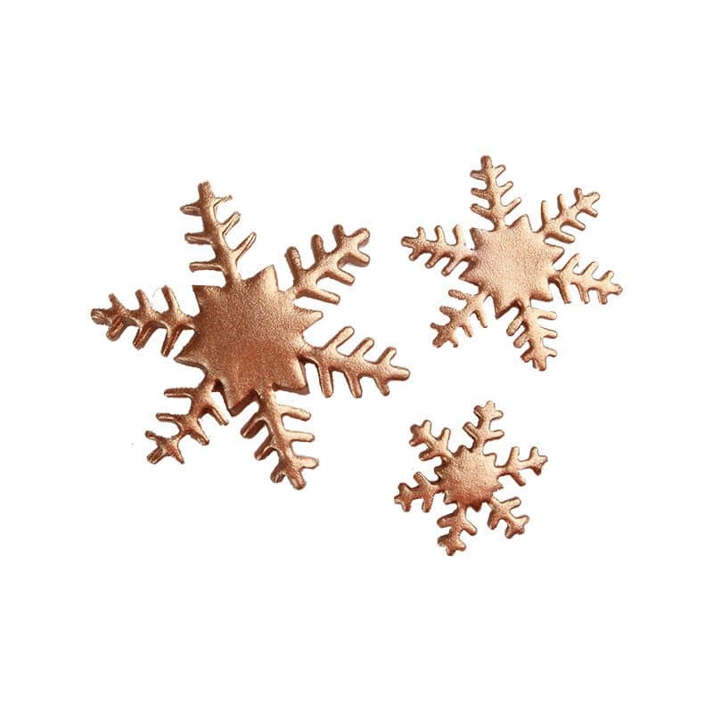 Assortiment étoiles bronze pâte à sucre 2,5-4-5,5cm