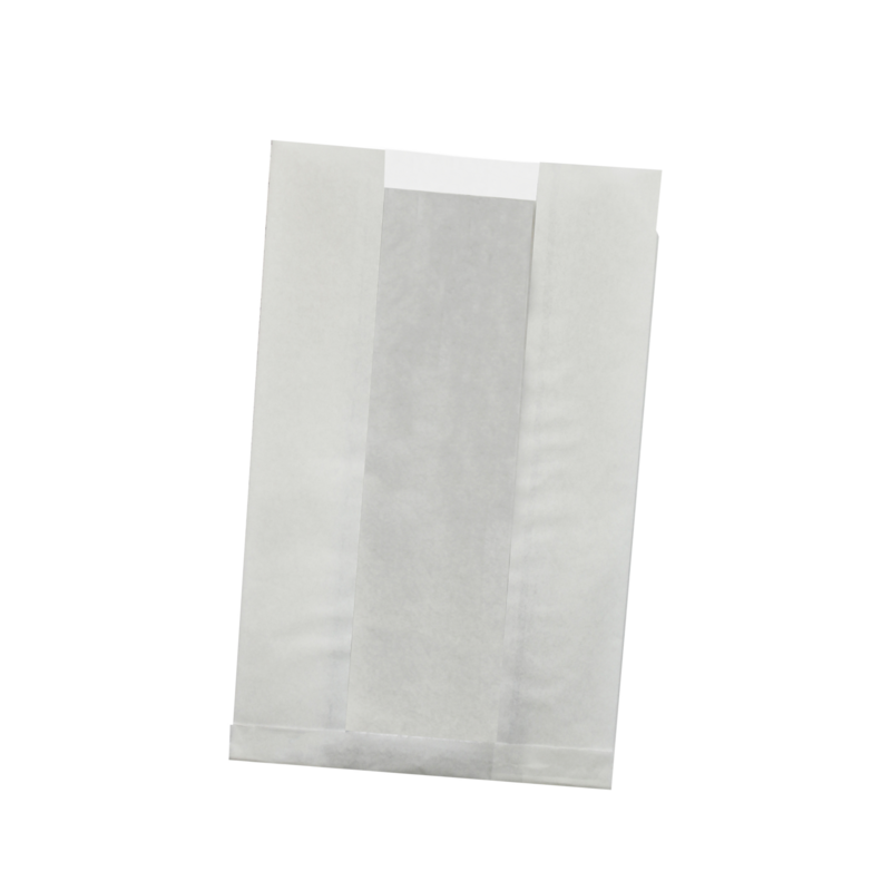 Sac blanc ingraissable en papier kraft à fenêtre plastique pp 280x180x80mm, 1000pcs