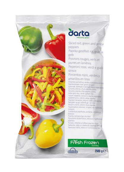 Poivrons lanières tricolores surgelés - 2,5kg