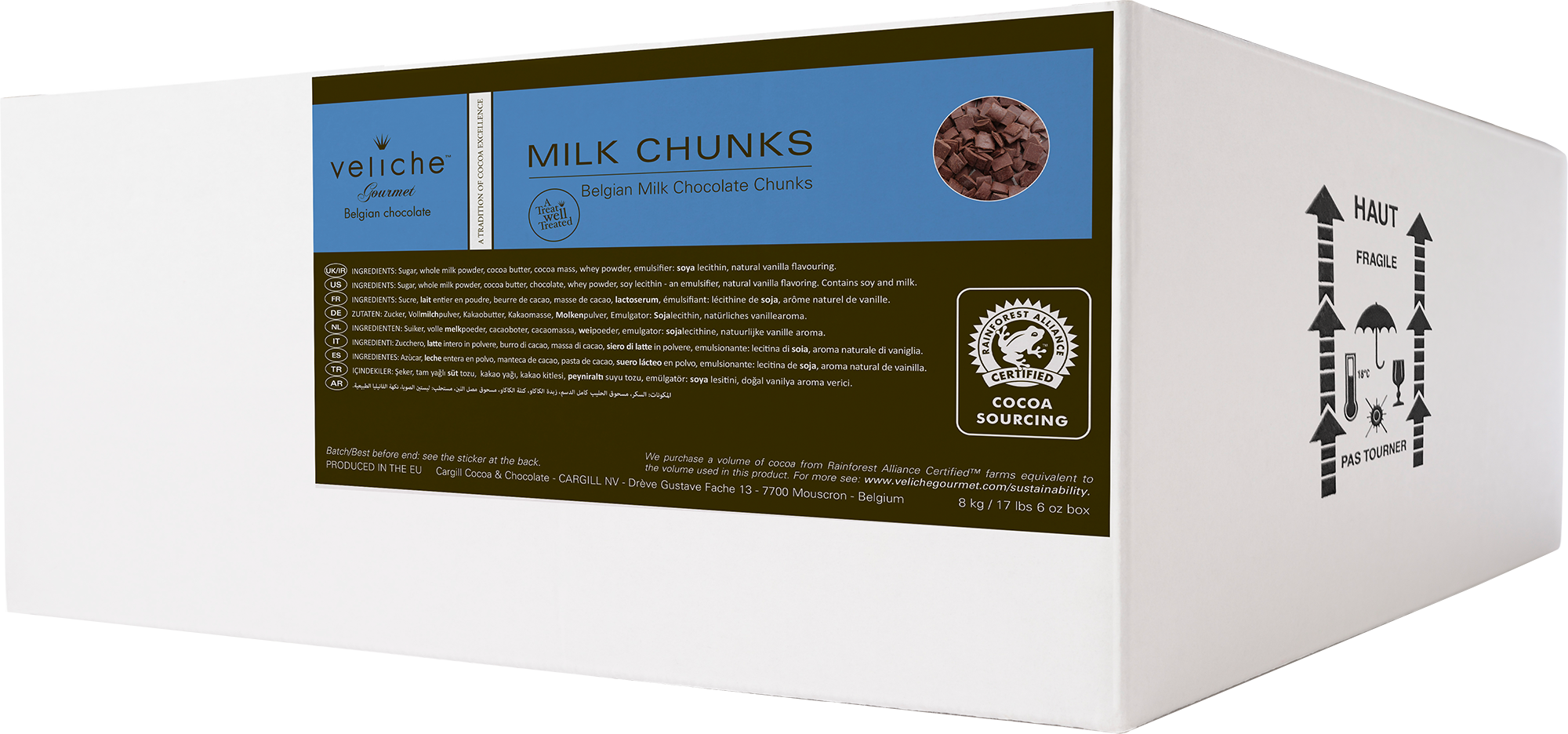 Chunks - chocolat belge au lait 29%
