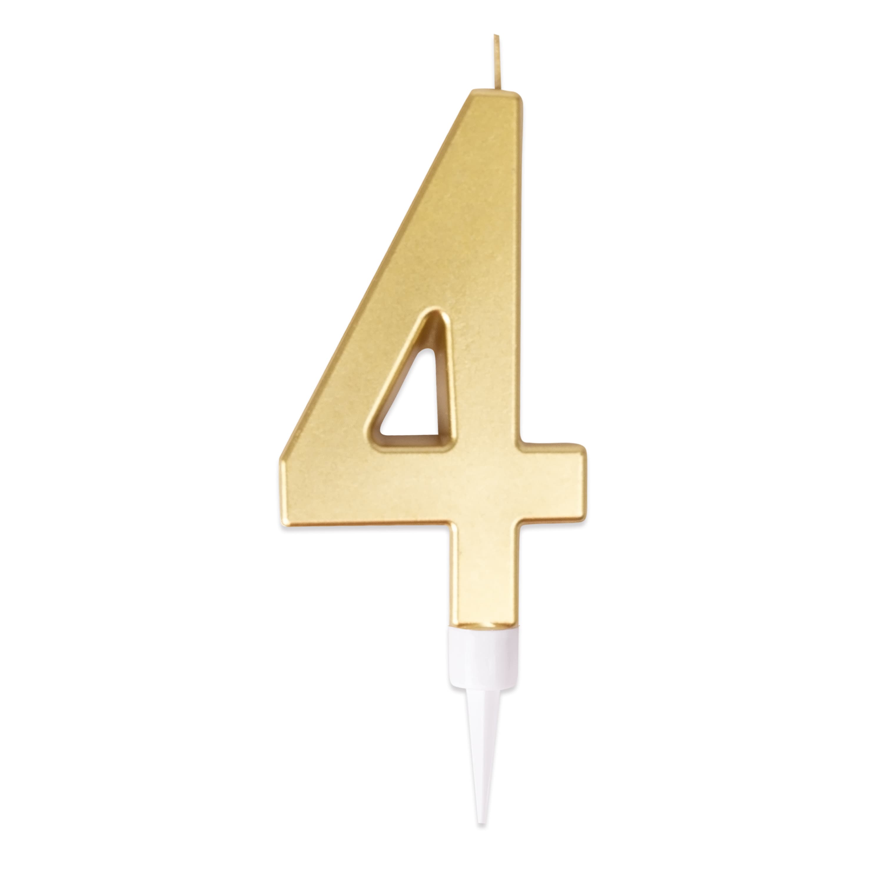 Bougie géante or - chiffre 4