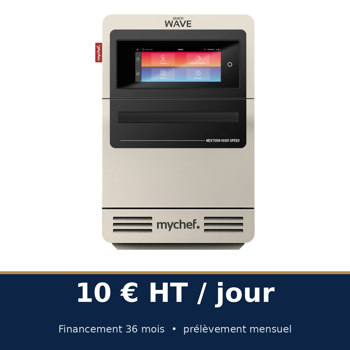 Four à cuisson hyper accélérée quick wave 1 monophasé – Mychef – crème