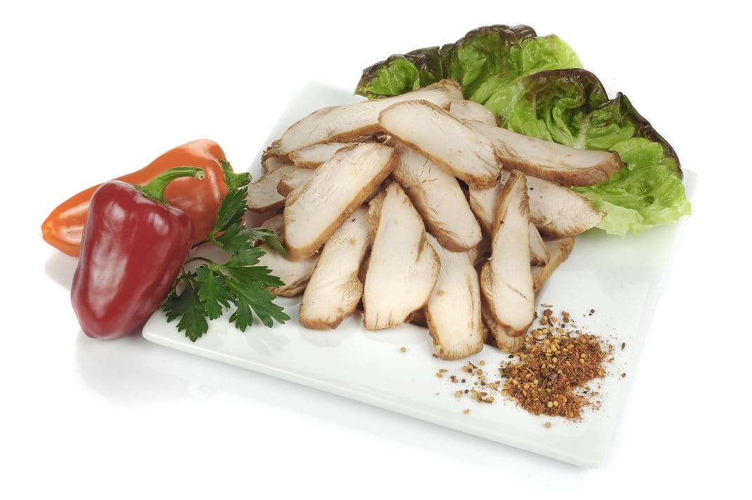 Emincés de filet de poulet rôti cuit