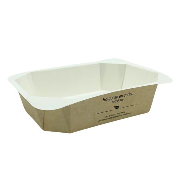 Barquette carton thermoscellable 150x104x42mm x480