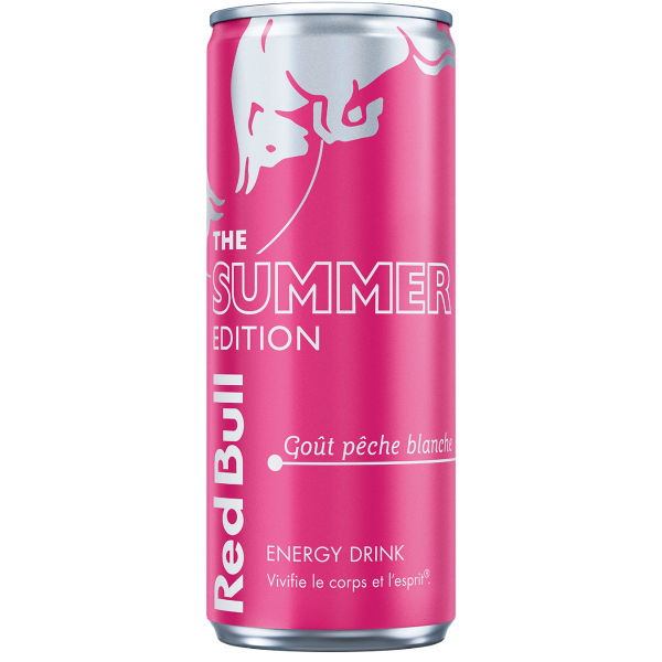 Red bull - peche blanche (summer edition) - slim can 25cl x24
