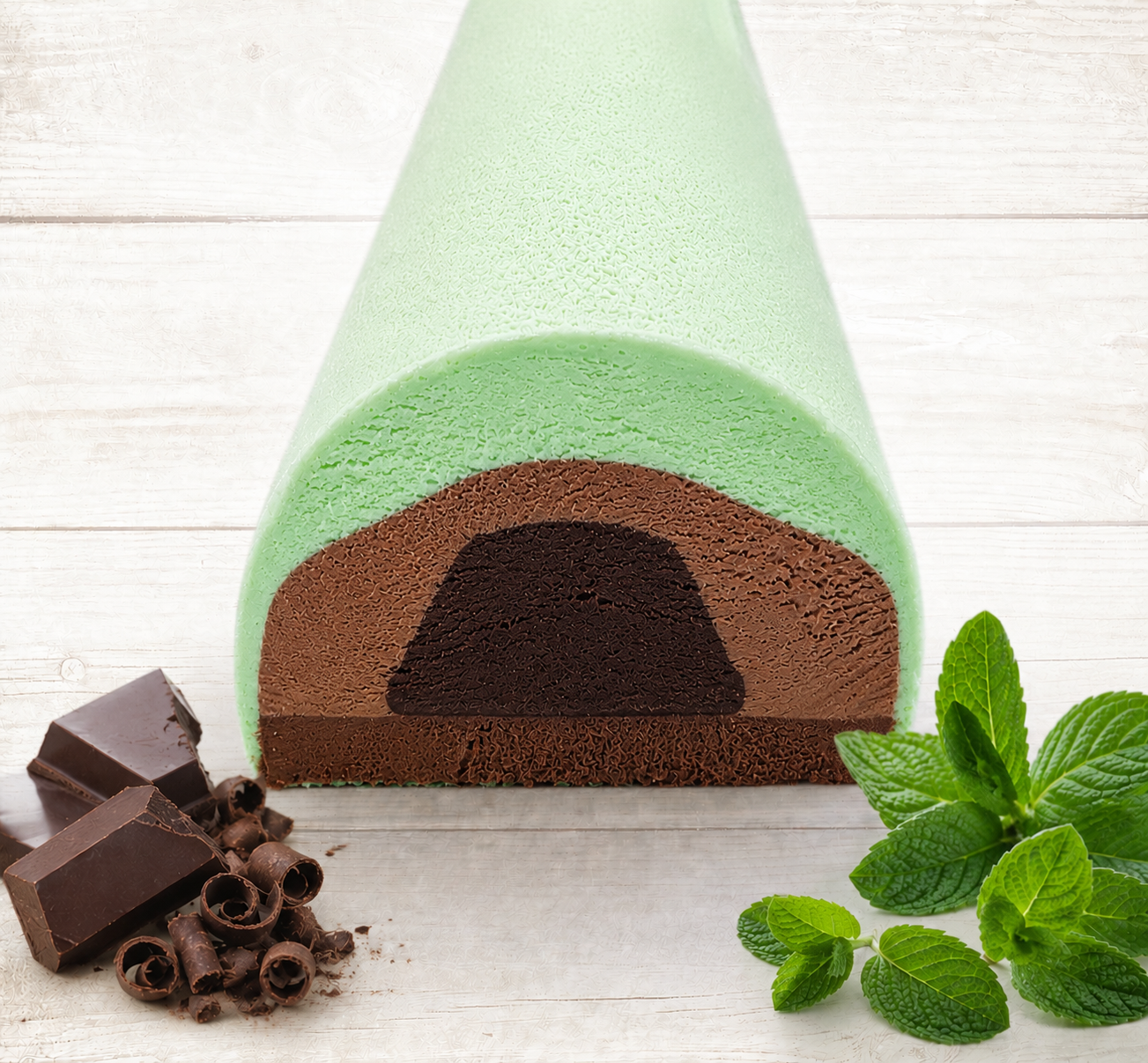 Bûches glacées Menthe Chocolat - lot de 2 gouttières