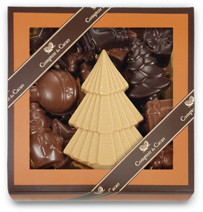 Coffret carton fritures de noël et sapin 150g