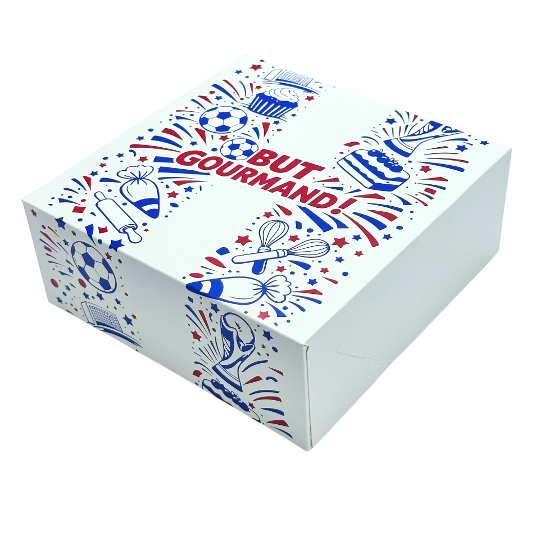 Boîte pâtissière but gourmand 20x8cm, 50 pcs