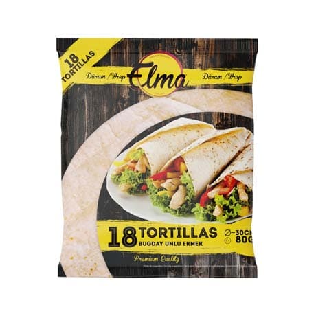 Tortillas de blé 30cm elma 80g x6