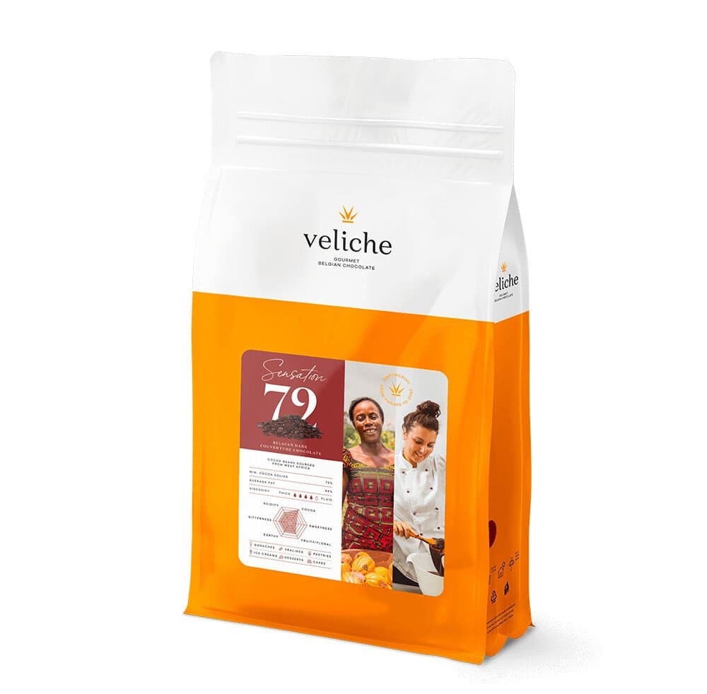 Sensation 72 - chocolate belge de couverture noir 73% - 5kg
