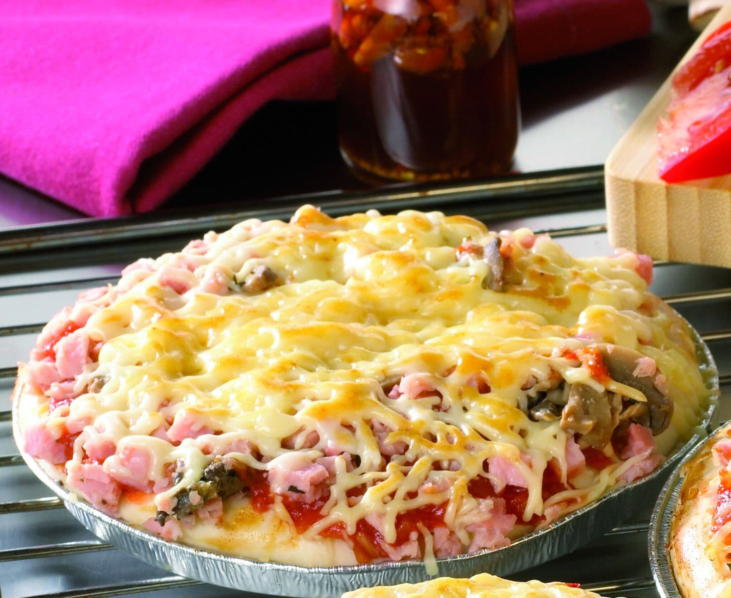 Pizza jambon champignons