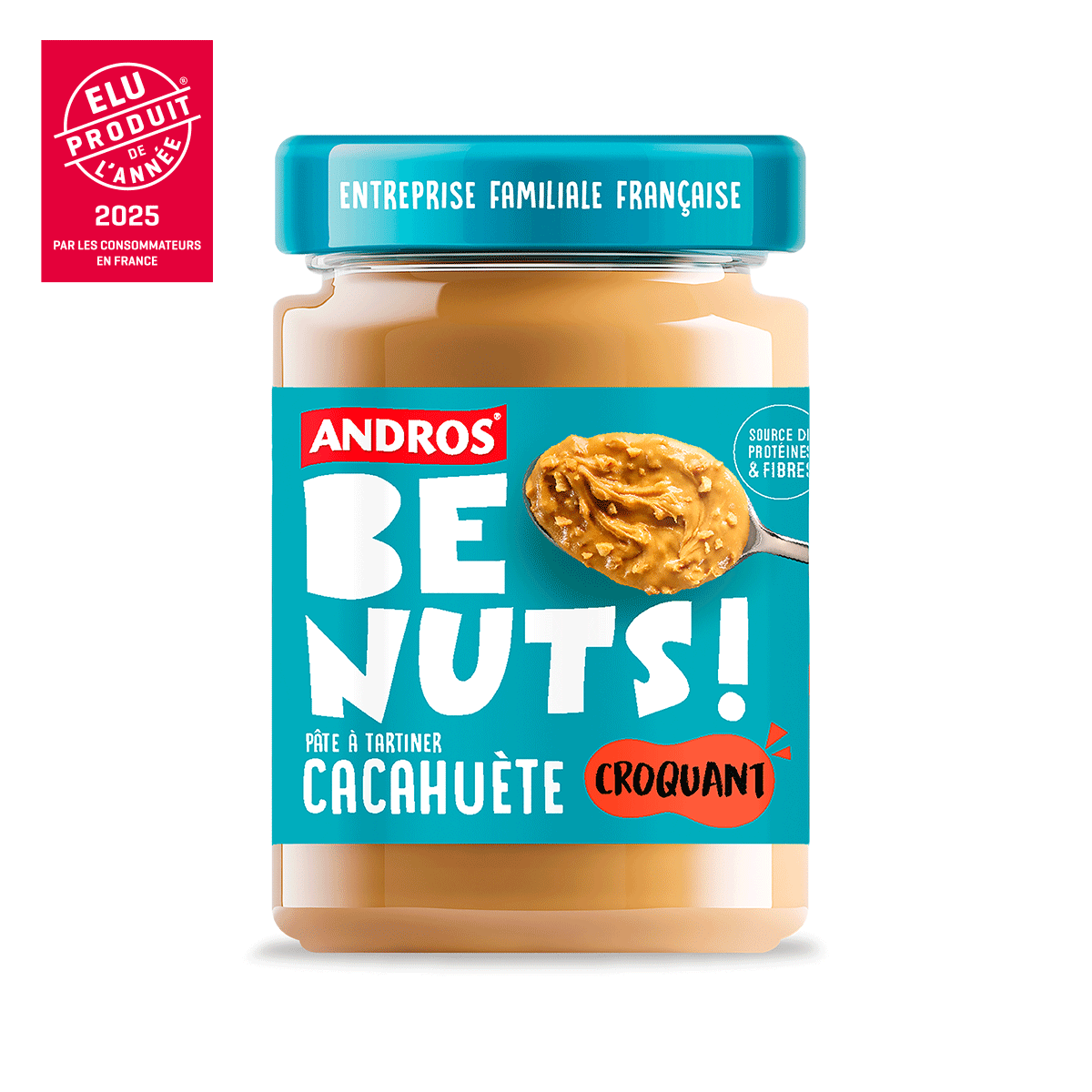 Pâte à tartiner be nuts cacahuète croquante 325g – andros