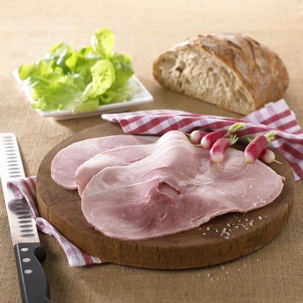 Jambon cuit à l'os tranché, barquette de 900g