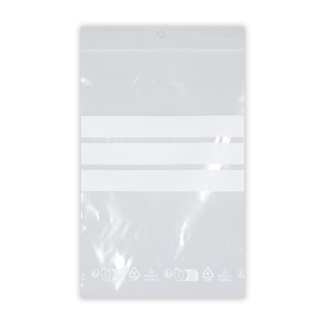 Sachet plastique zip pour plats témoins 12 x 18 cm x 1000