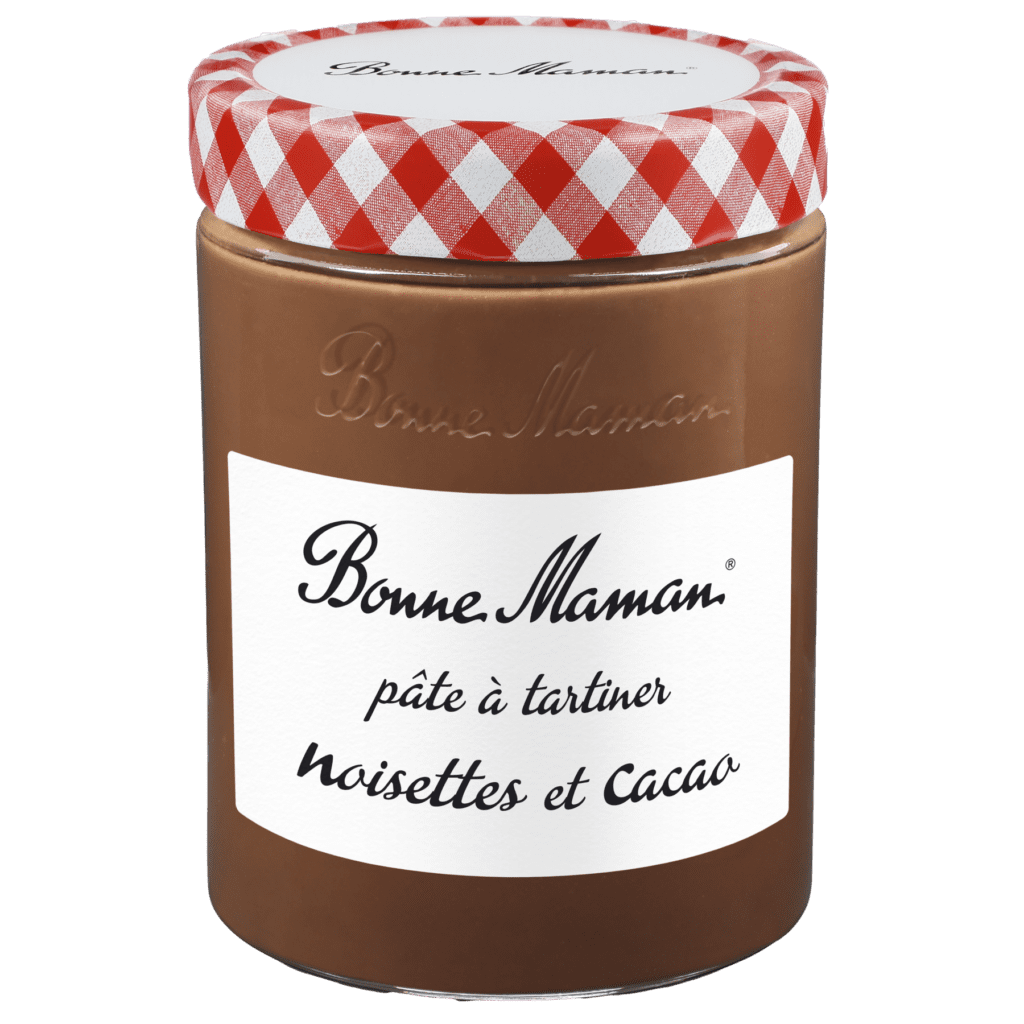 Pâte à tartiner bonne maman 360g – noisette & cacao – pot en verre