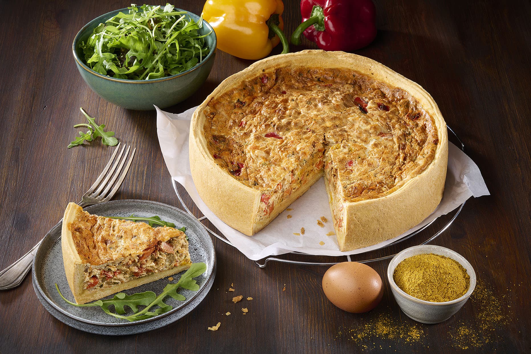 Tarte poulet tandoori