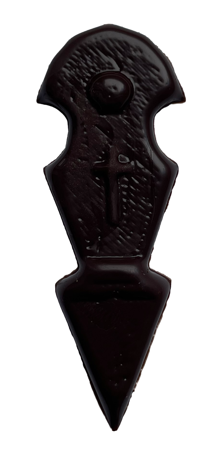 Décor en chocolat "Pierre tombale" - 21 x 57 mm - Chocolat noir - Lot de 144 pièces