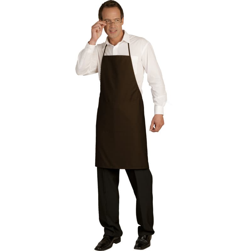 Tablier bavette polycoton moka