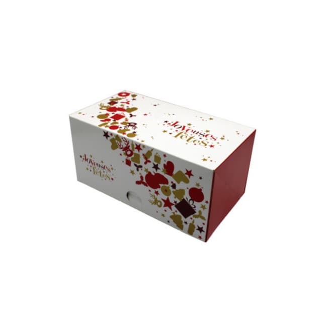 Boîte à bûche décor corne d'abondance 400x110x110 par 20 pièces