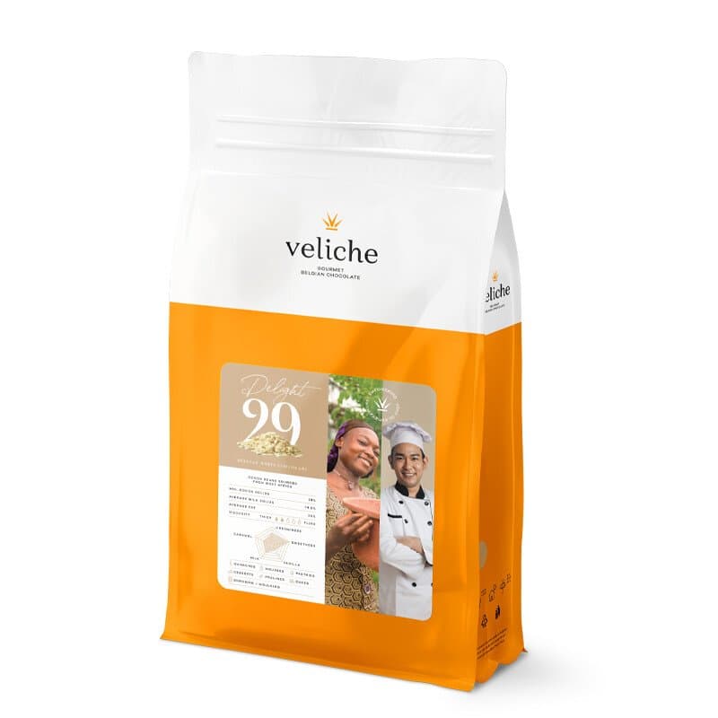 Delight 29 – chocolat belge de couverture blanc 29%