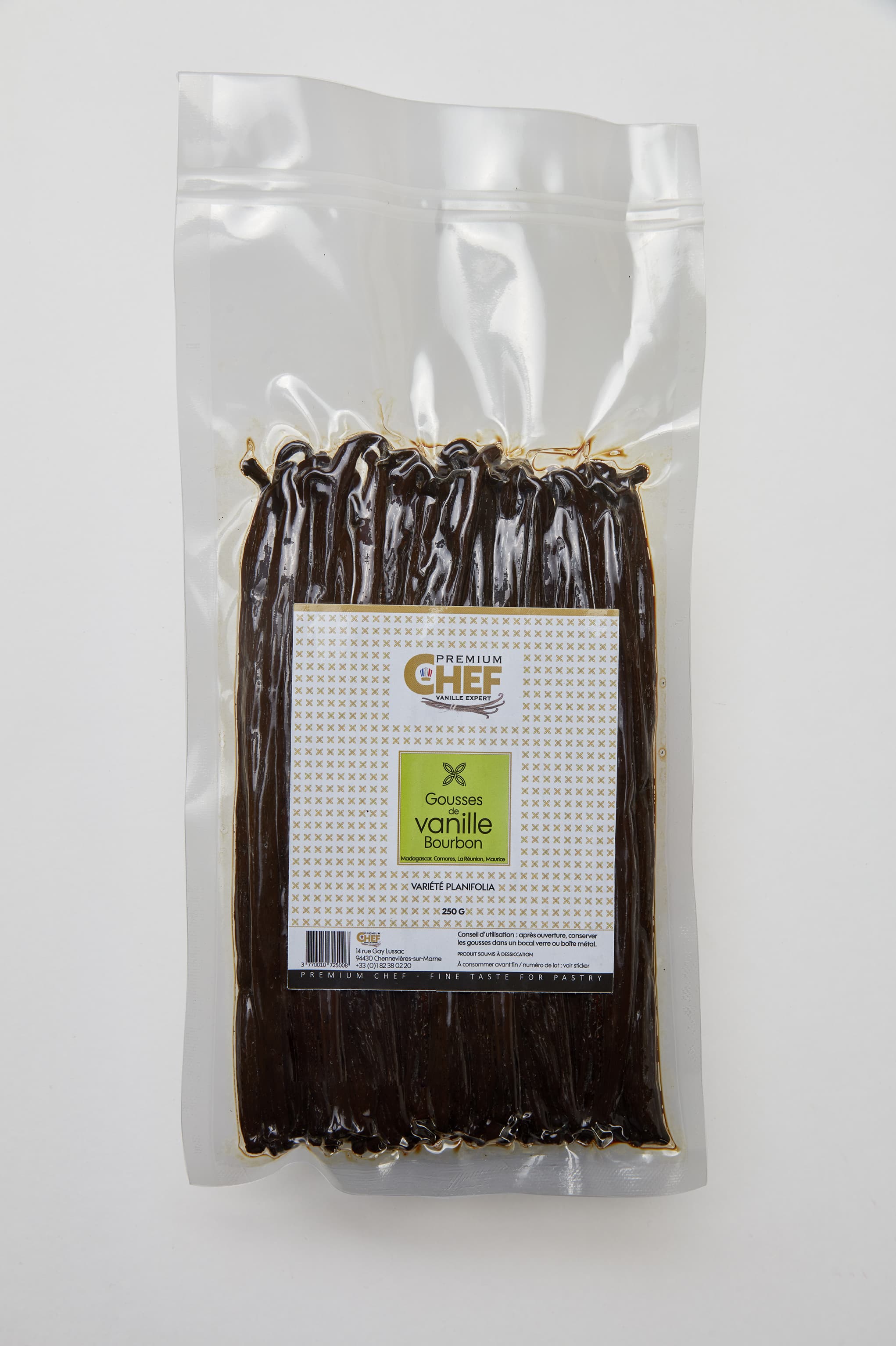 Gousses de vanille planifolia bourbon 14-16cm