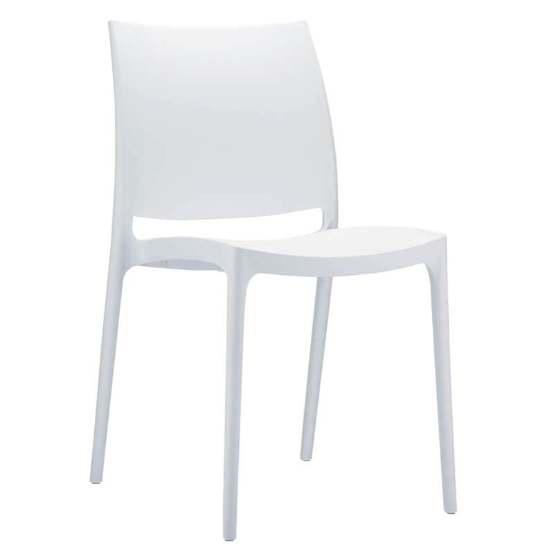 Chaise plastique inca blanche