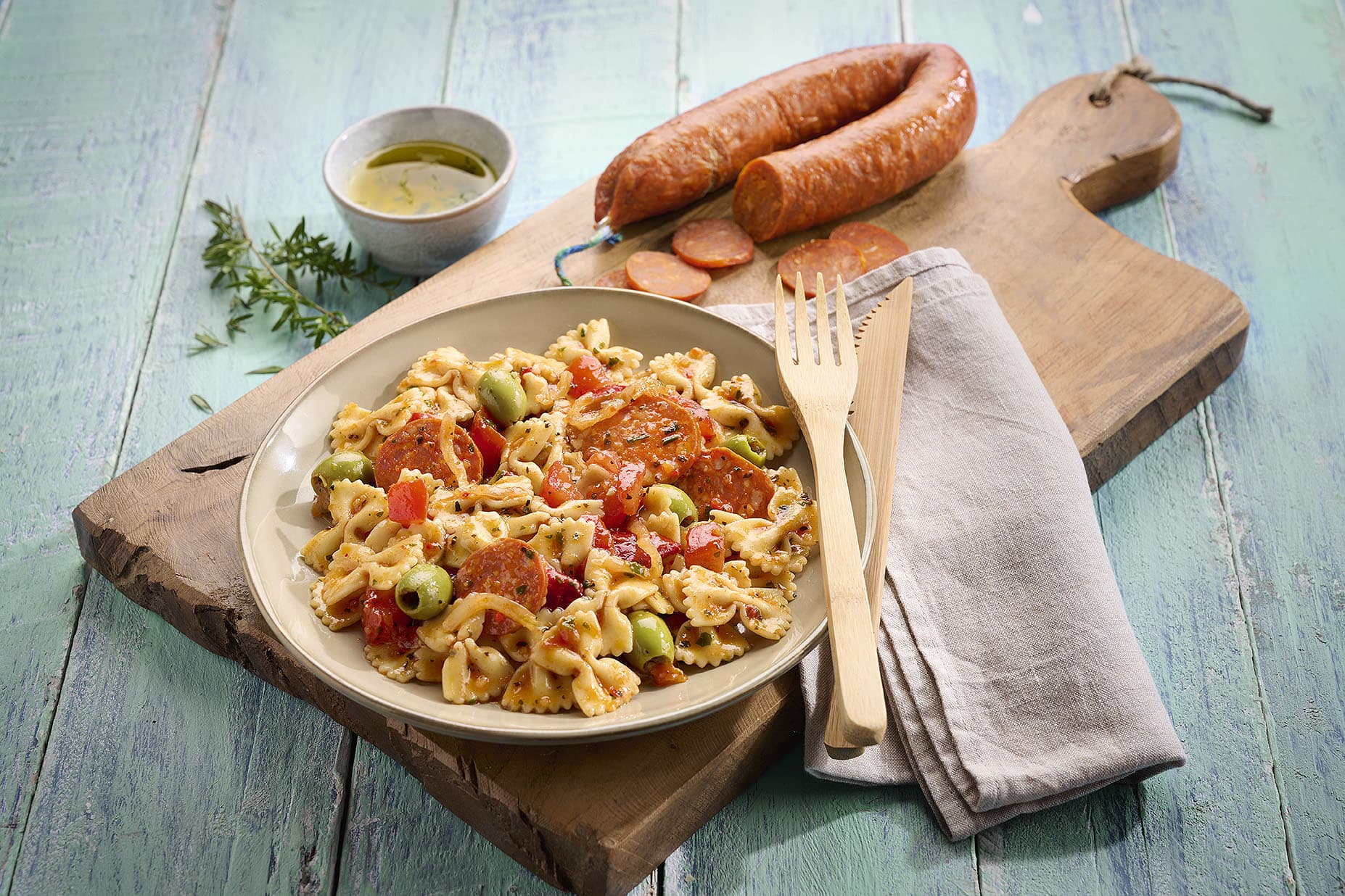 Salade de farfalles à l'espagnole