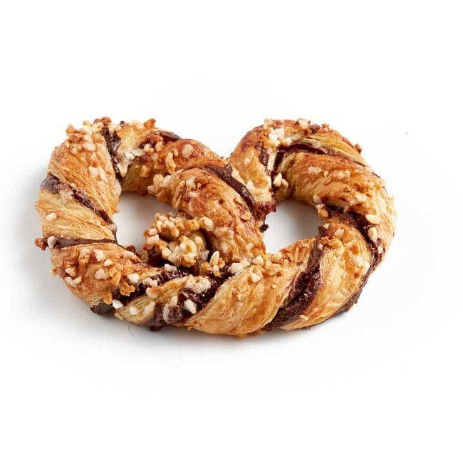 Bretzel feuilleté garni au cacao