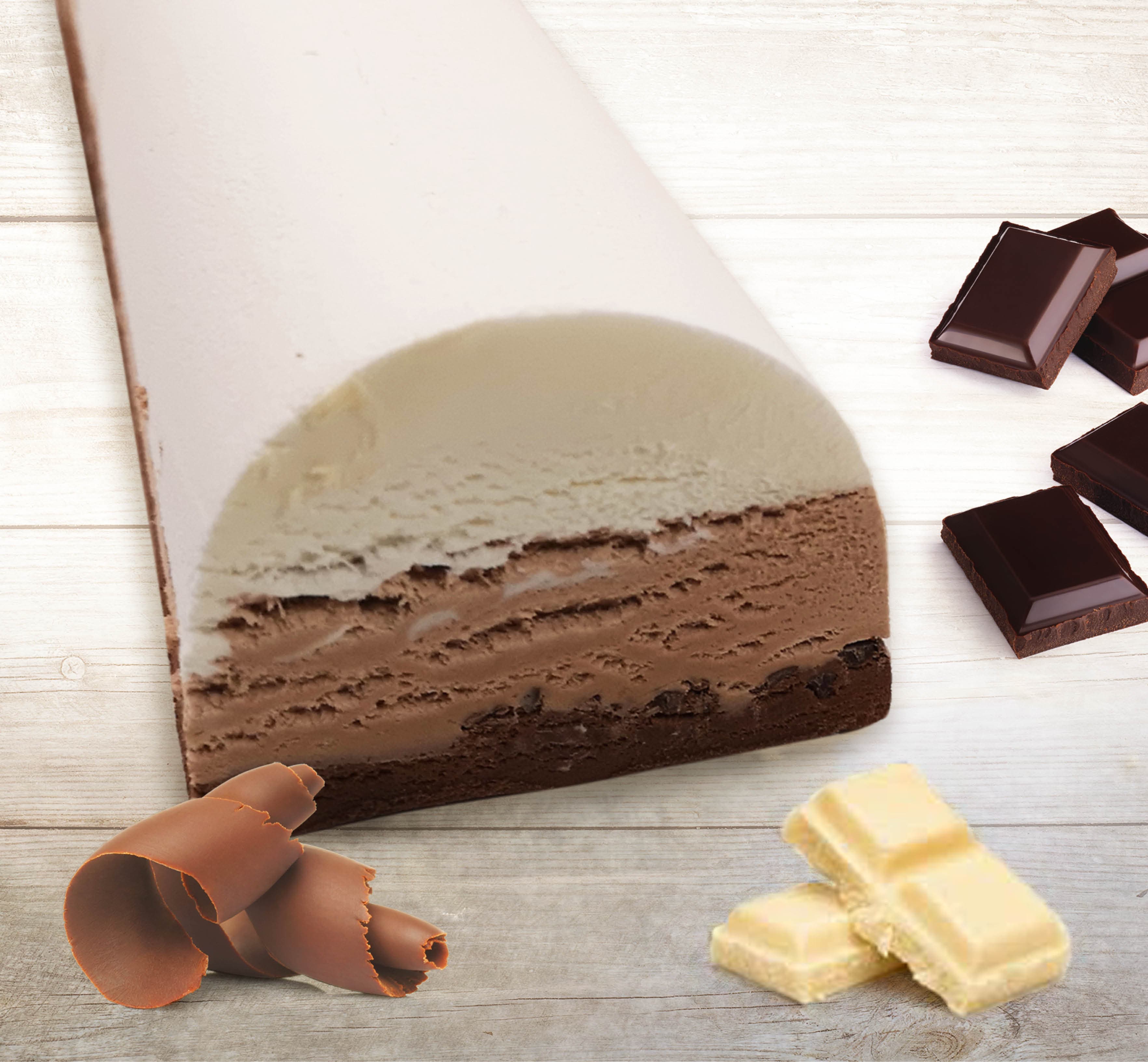Bûches glacées 3 chocolats - lot de 2 gouttières