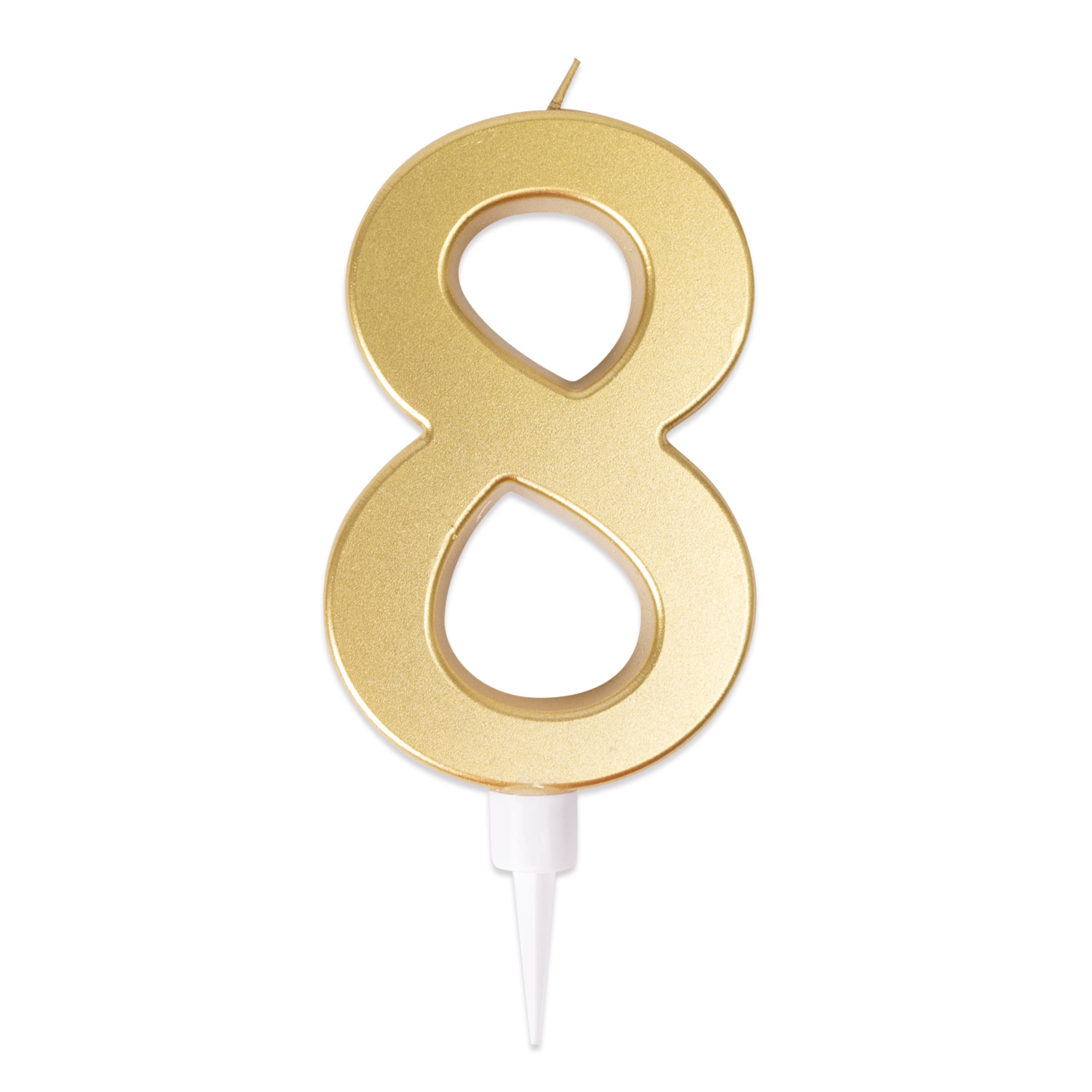Bougie géante or - chiffre 8
