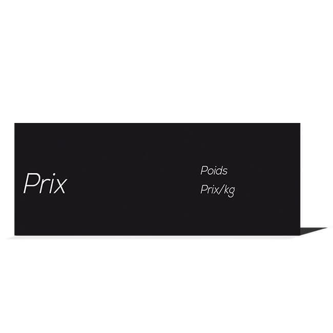 Étiquettes prix 15x6 cm avec socle