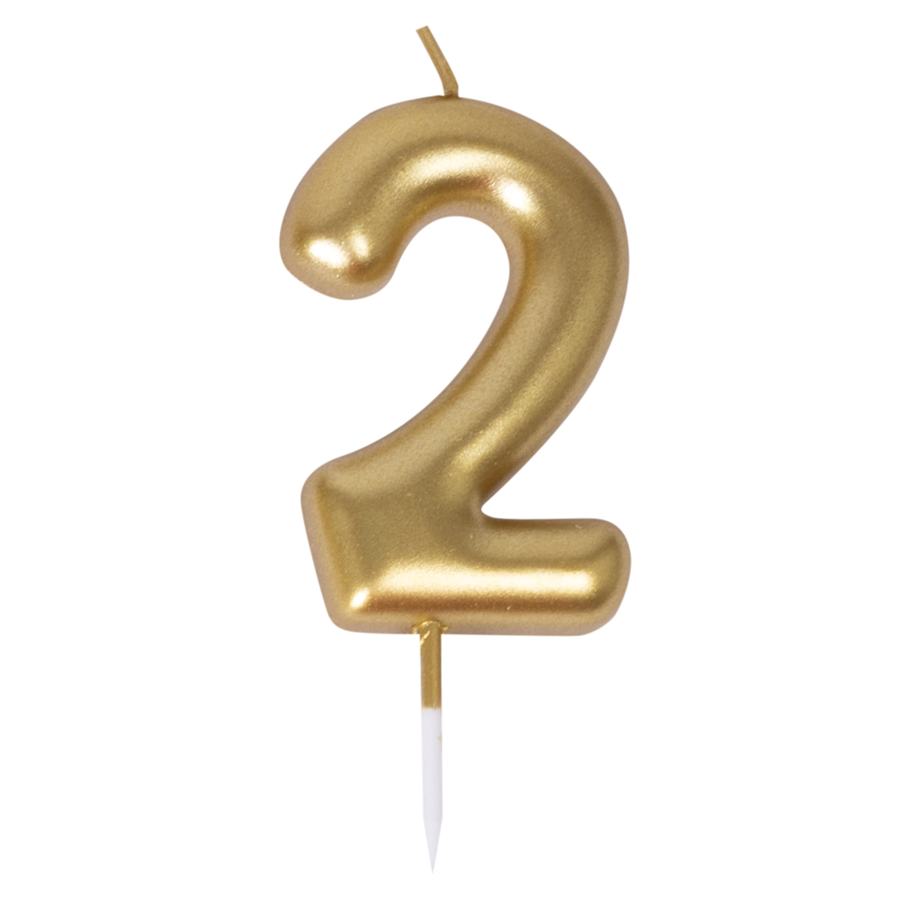Bougie or - chiffre 2