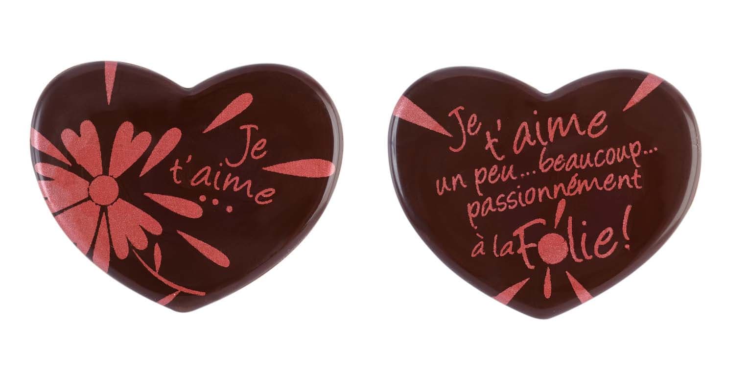 Coeur 54 x 45 mm je t aime un peu beaucoup...  saint valentin