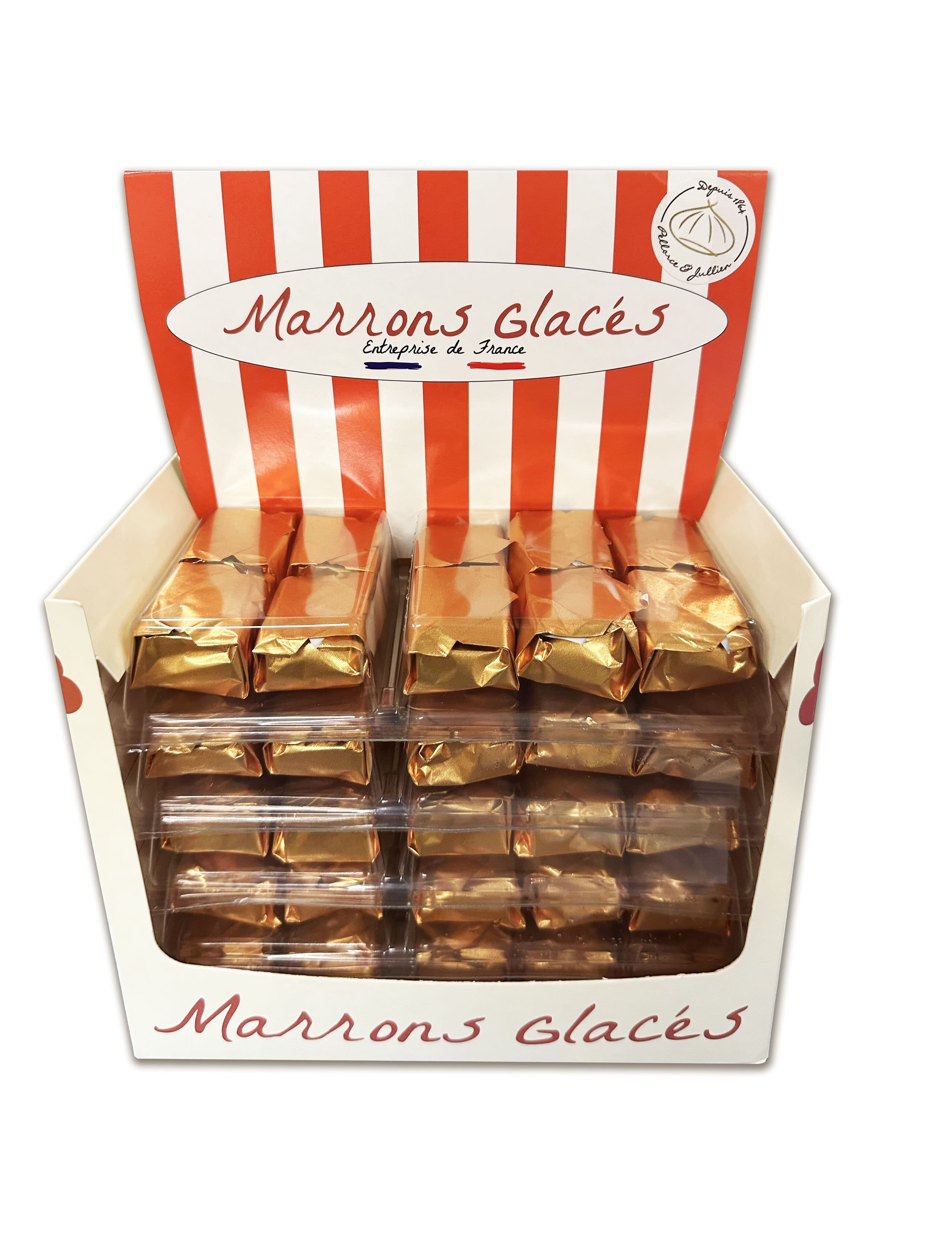 Coffret présentoir 1kg (5x10 marrons glacés)