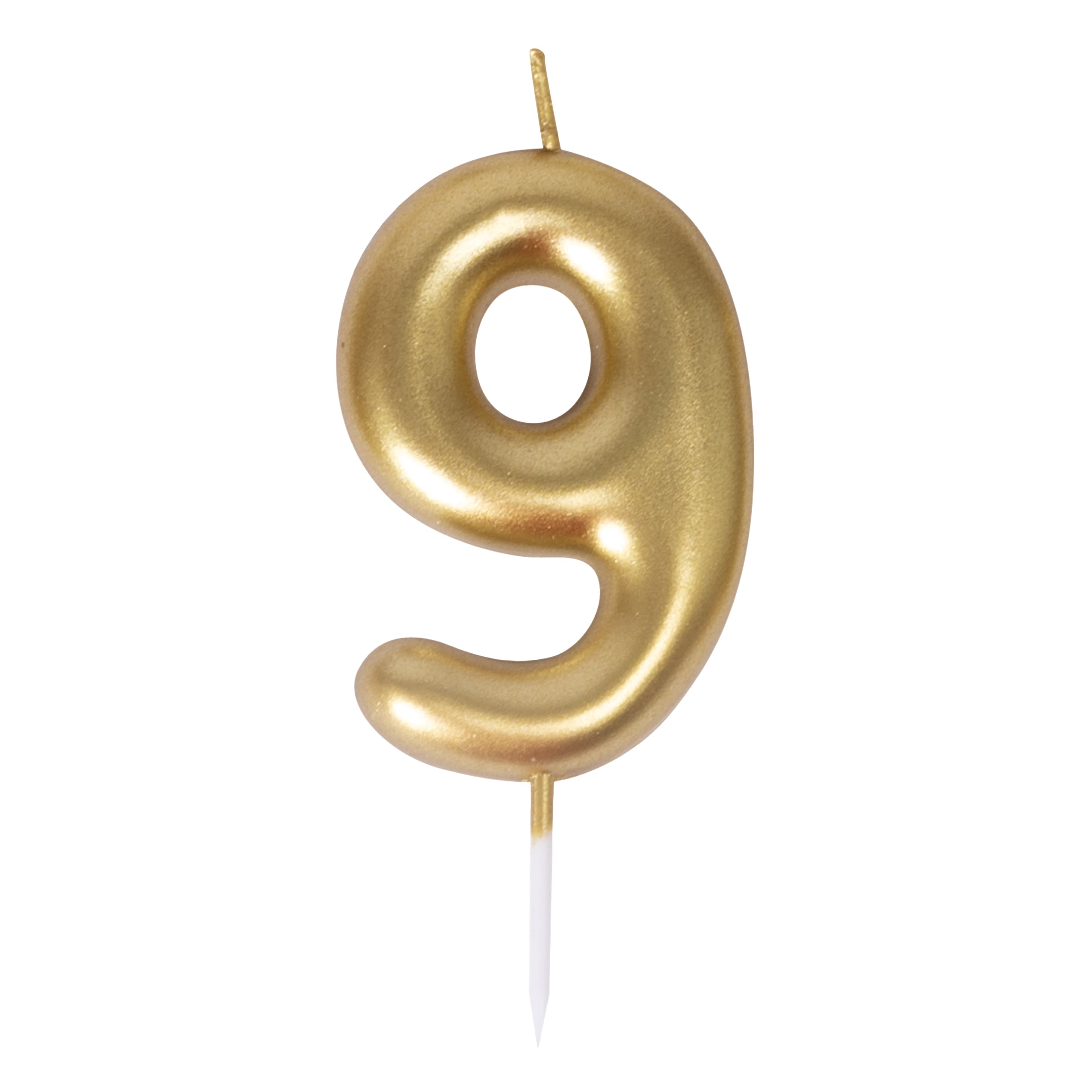 Bougie or - chiffre 9