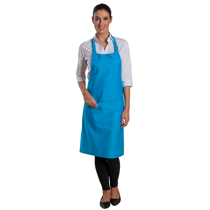 Tablier sommelier avec boucle polycoton turquoise